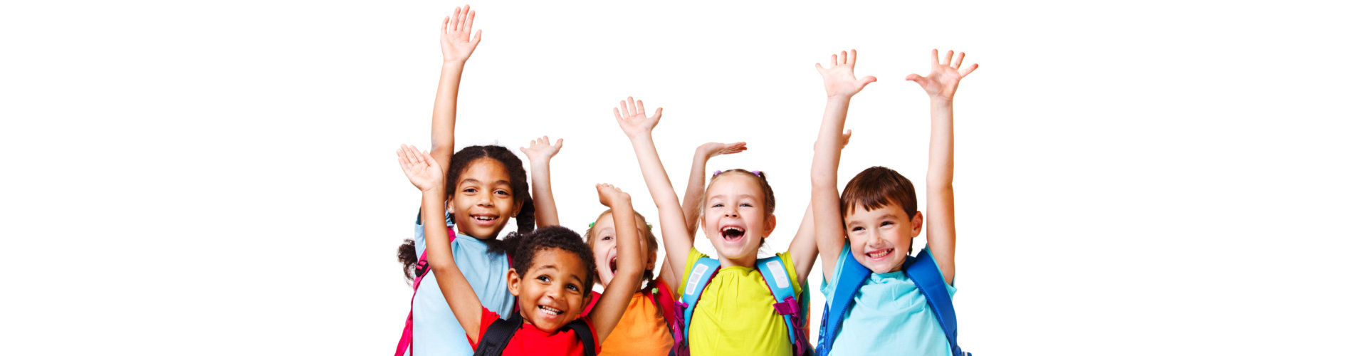 kids raising their hands